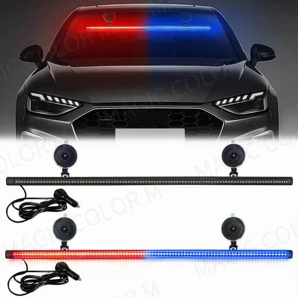 Emergency Windshield Strobe Light Bar with 96 LEDs for Cars & Trucks - Carmodza.com