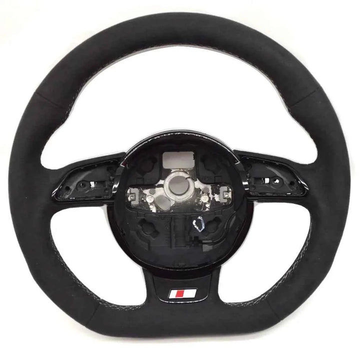 Custom Audi Perforated Steering Wheel for A3 A4 S4 S5 Models - Carmodza.com