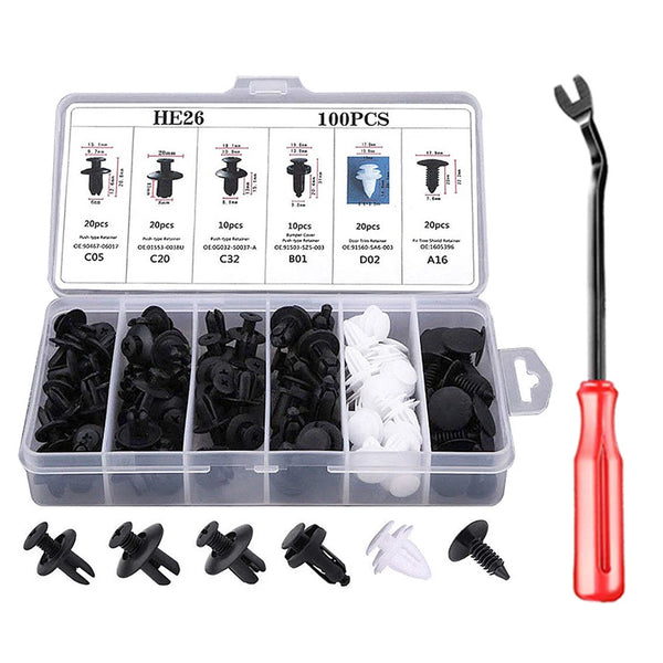Universal Car Retainer Clips Kit | 100pcs Auto Body Fasteners - Carmodza.com