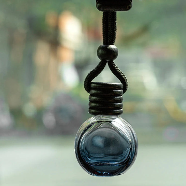 Car Hanging Glass Perfume Bottle – Decorative Empty Aroma Diffuser - Carmodza.com