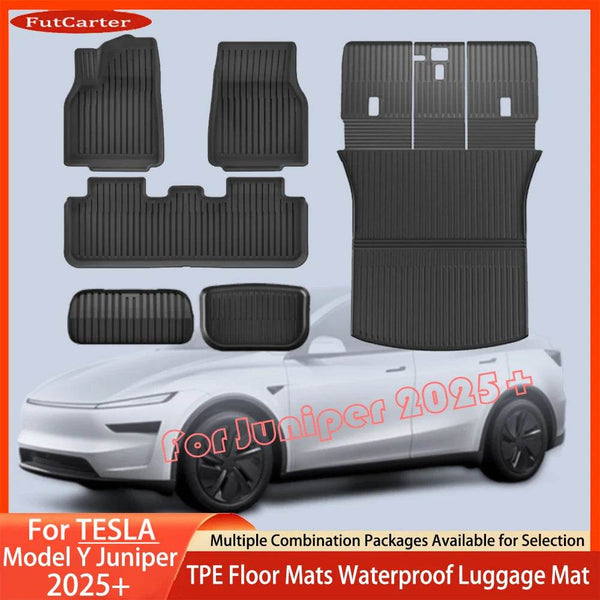Tesla Model Y 2025 Mats - TPE Waterproof Floor Protection - Carmodza.com
