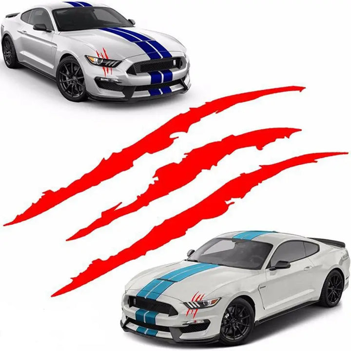 Monster Claw Scratch Decal Reflective Headlight Sticker Vinyl - Carmodza.com