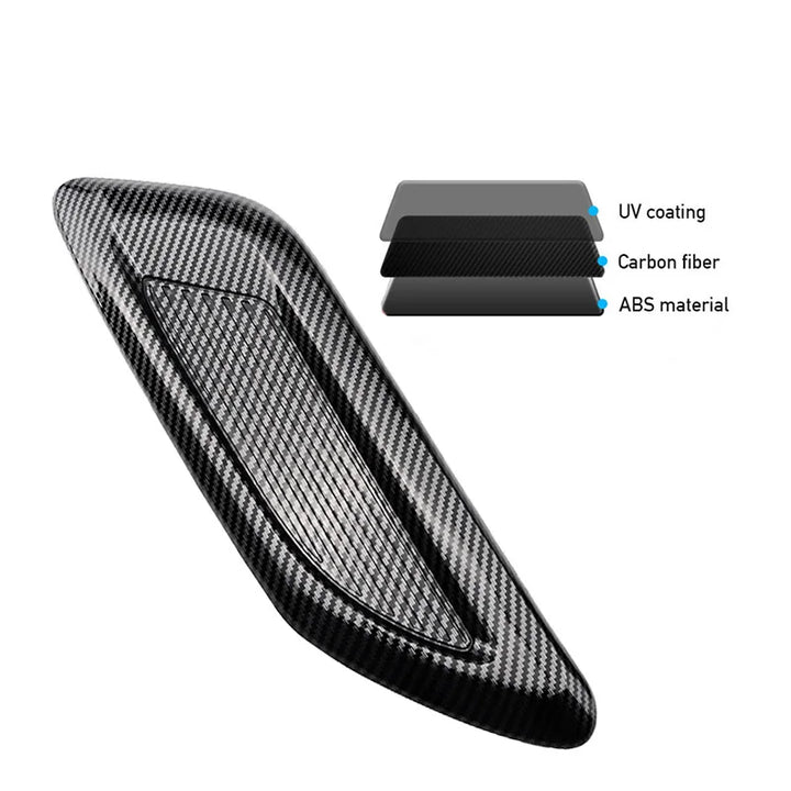Universal Car Air: Flow Decorative Intake Hood Scoop Bonnet Vent - Carmodza.com