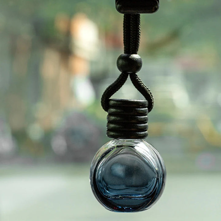 Car Hanging Glass Perfume Bottle – Decorative Empty Aroma Diffuser - Carmodza.com
