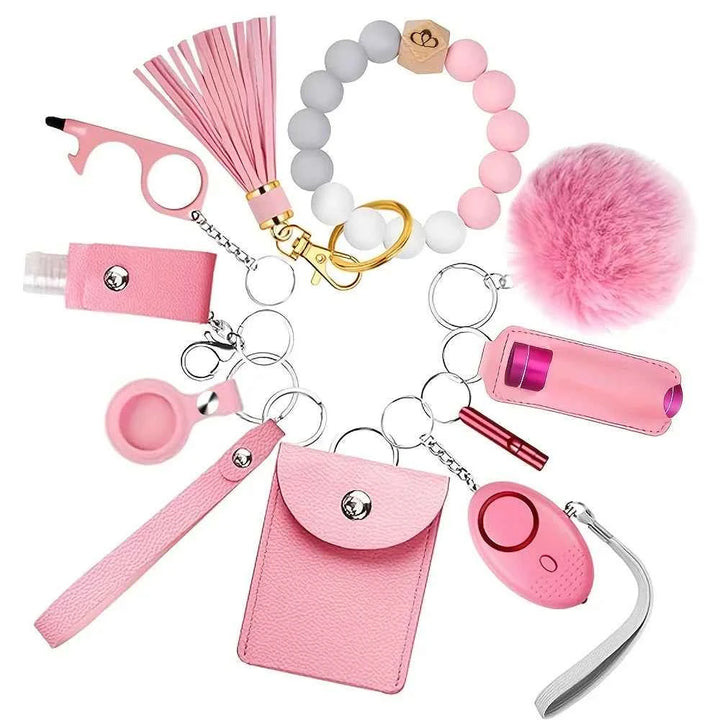 Women's Car Safety Keychain Set | 12-Piece Personal Alarm Kit - Carmodza.com