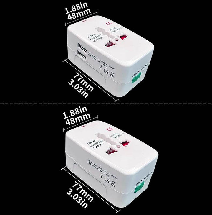 Universal Travel Adapter with USB Ports Charger - Carmodza.com
