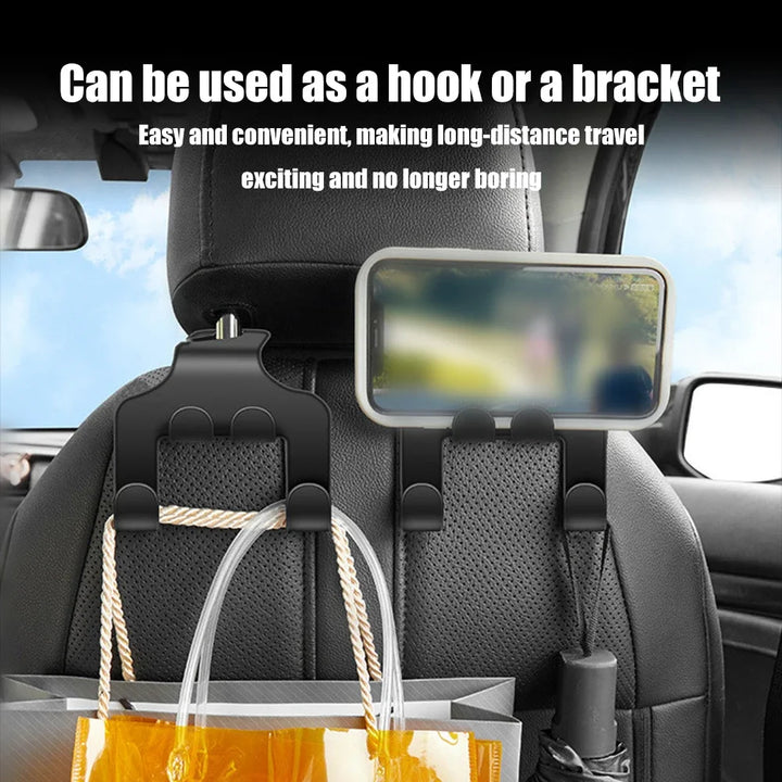 Car Headrest Hook Phone Holder for Purses and Bags (2 Pack) - Carmodza.com