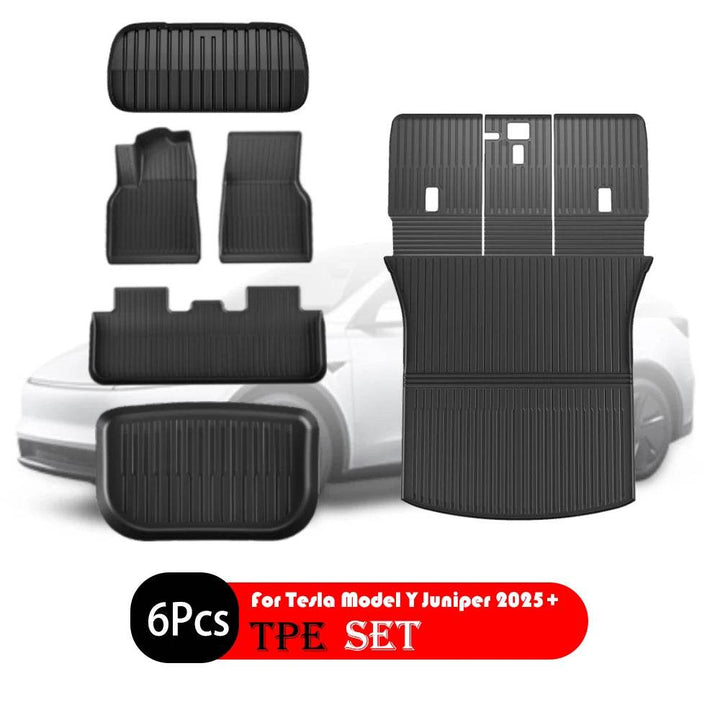 Tesla Model Y 2025 Mats - TPE Waterproof Floor Protection - Carmodza.com