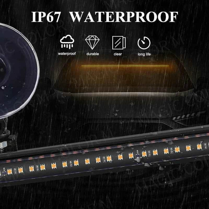 Emergency Windshield Strobe Light Bar with 96 LEDs for Cars & Trucks - Carmodza.com