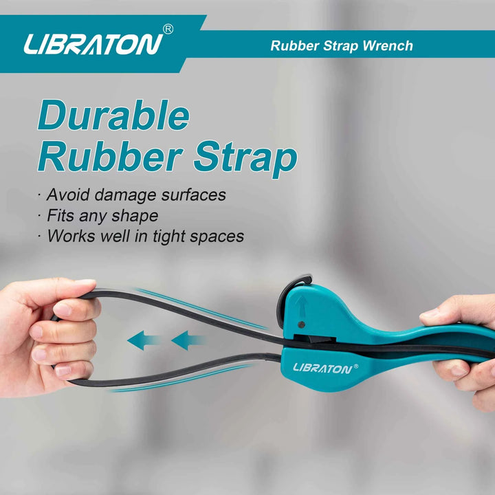 Adjustable Rubber Strap Wrench Tool for Oil Filters & Jars - Carmodza.com
