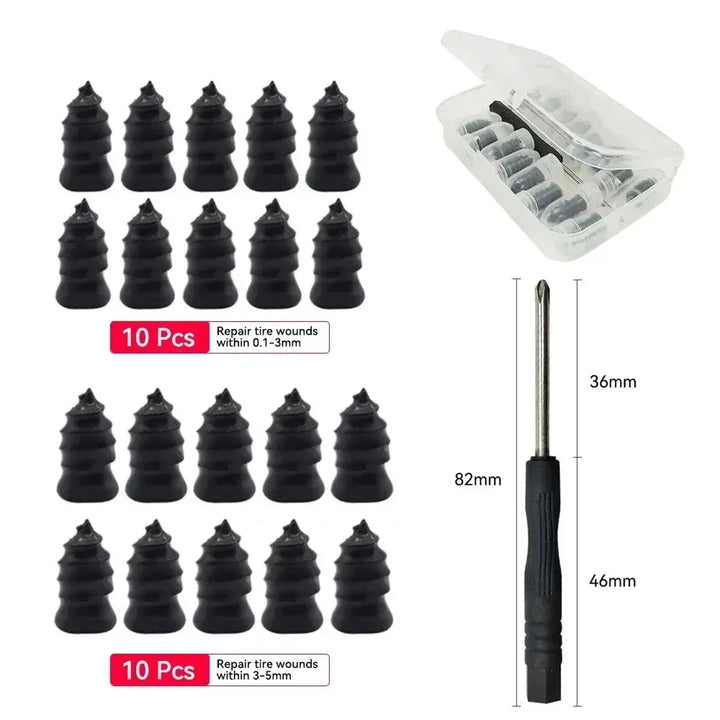 DIY Vacuum Tire Repair Nail Kit for Quick Puncture Fixes 21-10PCS - Carmodza.com