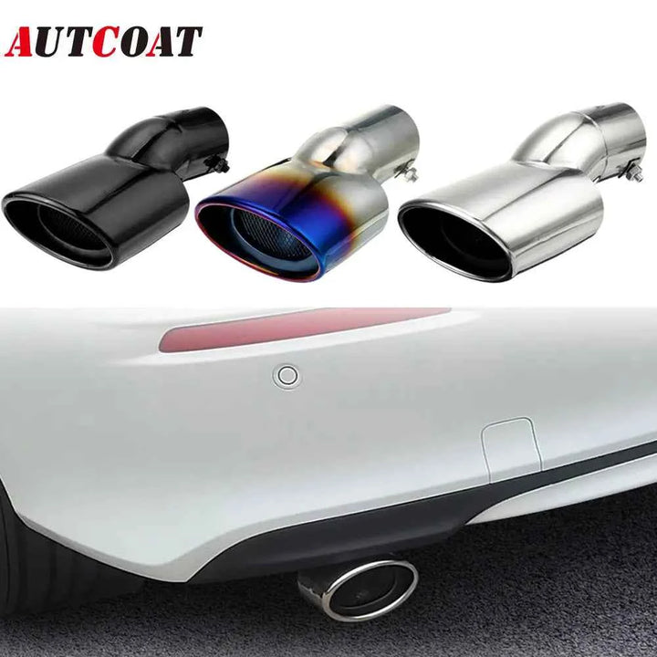 Car Exhaust Tip, 6.3cm Inlet Stainless Steel Exhaust Tips, Chrome Polished Tailpipe Tip, Muffler Tip Pipes for Honda Civic 10th