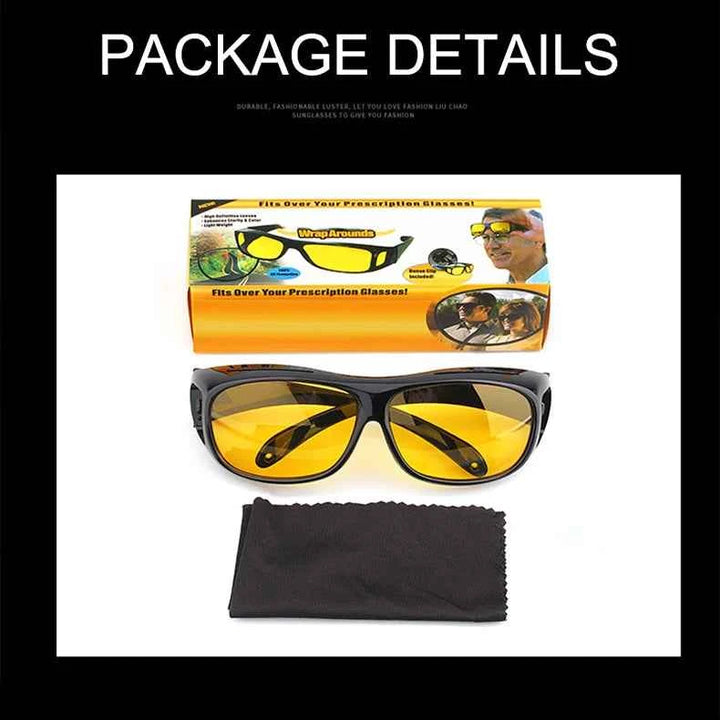 Fitover Night Driving Glasses | Anti-Glare for HD Clarity - Carmodza.com
