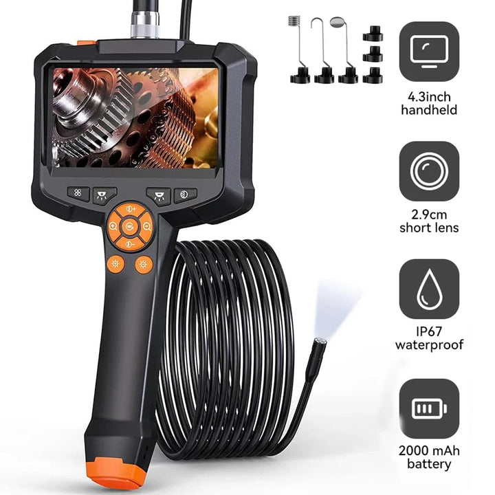 Industrial Borescope Endoscope Camera 4.3" HD 1080P Car Inspection - Carmodza.com