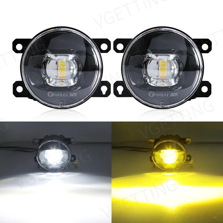 LED Fog Light For Citroen Ford Honda Suzuki Isuzu Mitsubishi Renault Auto Car Fog Lamp 8000LM 30W White Yellow 12V Waterproof - Carmodza.com
