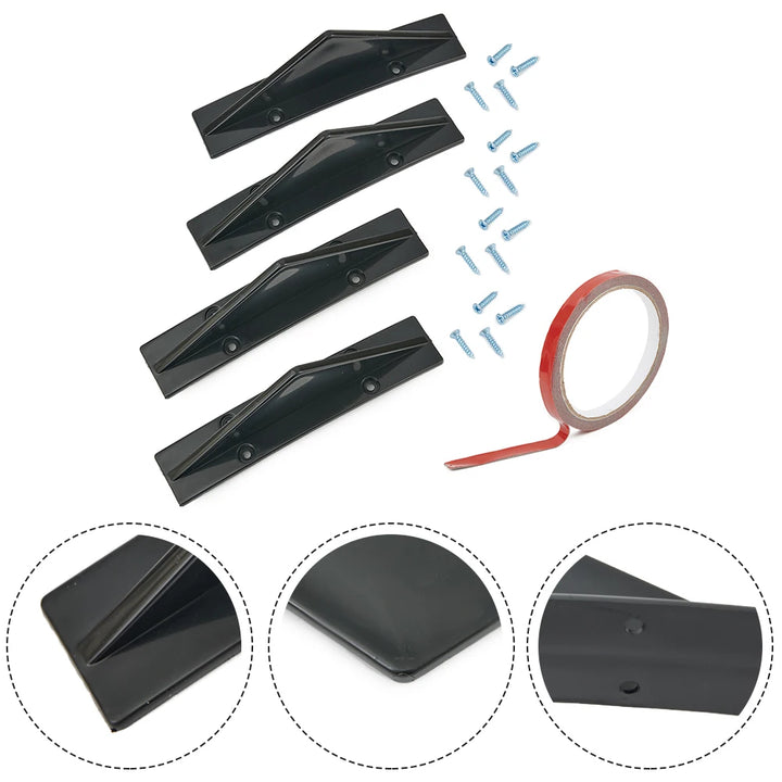 4Pcs Car Rear Bumper: Lip Diffuser Splitter Spoiler Scratch Protector - Carmodza.com