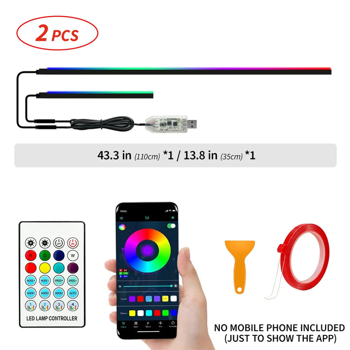 Car Interior LED Ambient Lights | App and Remote Control - Carmodza.com