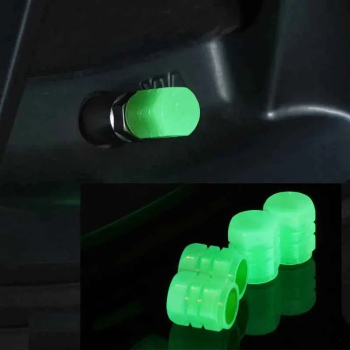 Luminous Car Tire Valve Caps | Universal Glow-in-the-Dark