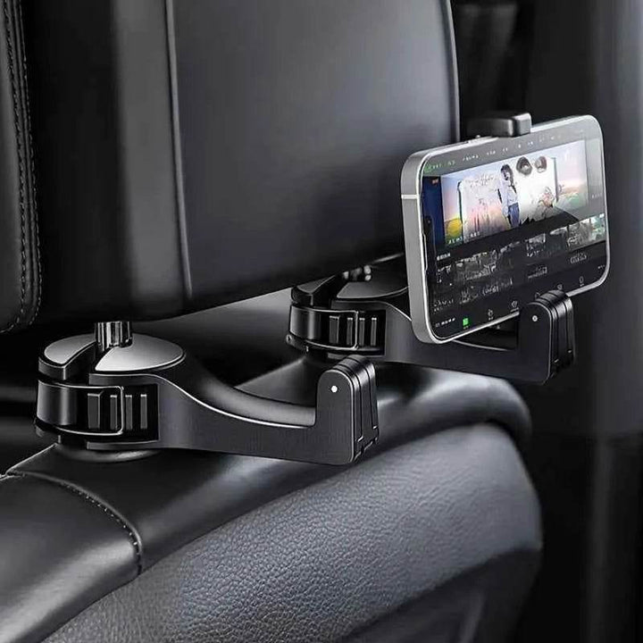Multifunction Rear Headrest Hook for Car Phone – 2-in-1 Hanger Mount - Carmodza.com