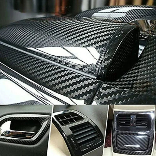 Carbon Fiber Car Interior Wrap | Self-Adhesive DIY Trim Sticker - Carmodza.com