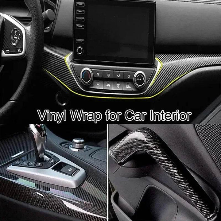 Carbon Fiber Car Interior Wrap | Self-Adhesive DIY Trim Sticker - Carmodza.com