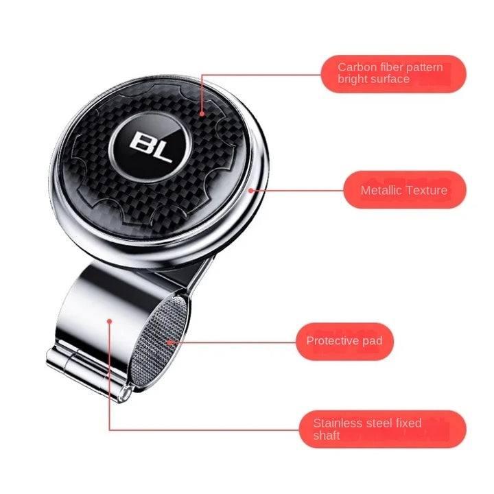 Car Steering Wheel Spinner Knob | Universal 360° Power Handle - Carmodza.com