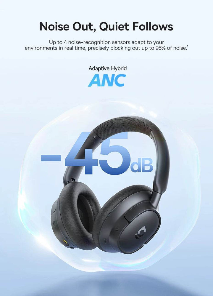 Baseus Wireless Noise Canceling Headphones - 120H Playtime - Carmodza.com