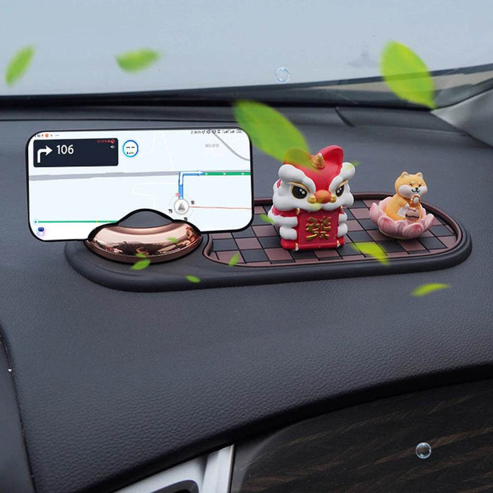 Anti-Slip Car Dashboard Organizer Mat with 360° Phone Holder - Carmodza.com