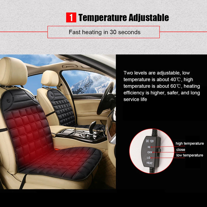 Heated Car Seat Cushion Cover for Ultimate Winter Comfort - Carmodza.com