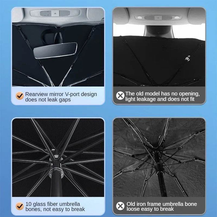 Car Windshield Umbrella Sun Shade | Foldable UV Blocker - Carmodza.com
