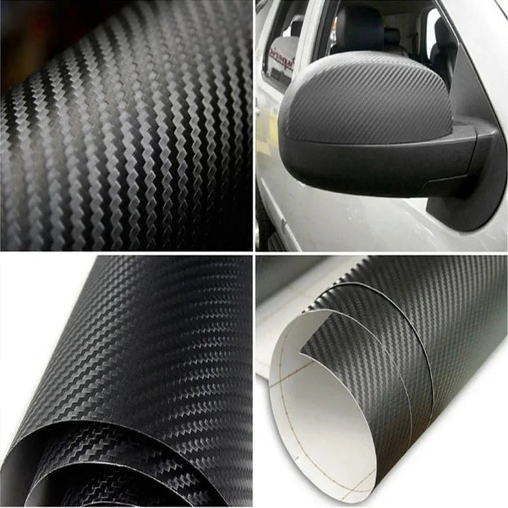 Carbon Fiber Vinyl Wrap Roll | 3D Textured Car Styling Film 30CM x 152CM - Carmodza.com