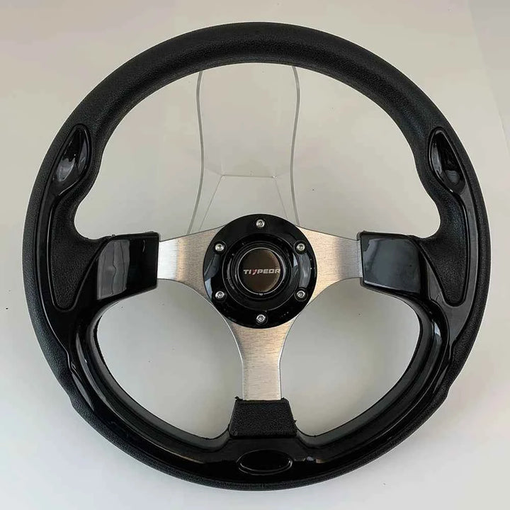 Universal Racing Steering Wheel 13-Inch Sport PU Leather Grip - Carmodza.com