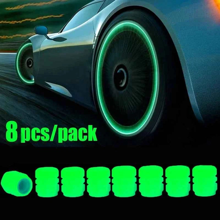 Luminous Car Tire Valve Caps | Universal Glow-in-the-Dark