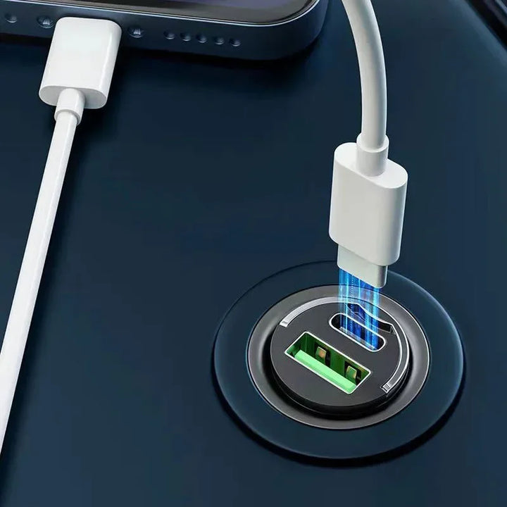 Ford 60W Fast Car Charger with USB-C & USB-A Ports - Carmodza.com