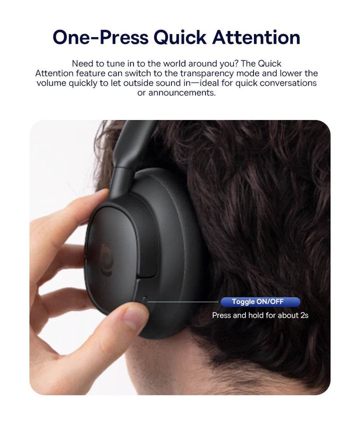 Baseus Wireless Noise Canceling Headphones - 120H Playtime - Carmodza.com