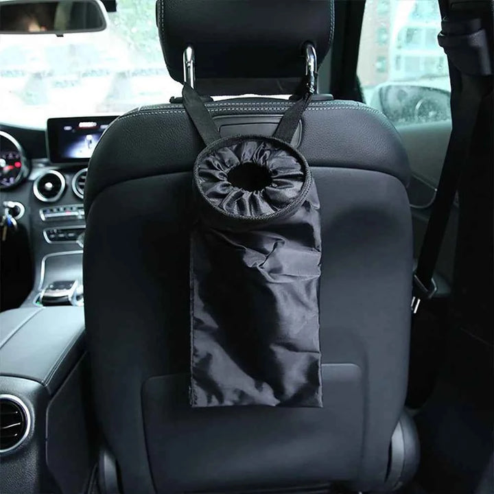 Car Trash Holder Bag Back Seat – Portable Hanging Bin - Carmodza.com