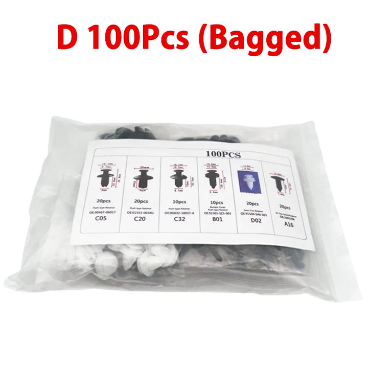 Universal Car Retainer Clips Kit | 100pcs Auto Body Fasteners - Carmodza.com