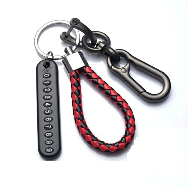 Car Keychain with Phone Number | Anti-Lost Keyring Holder - Carmodza.com