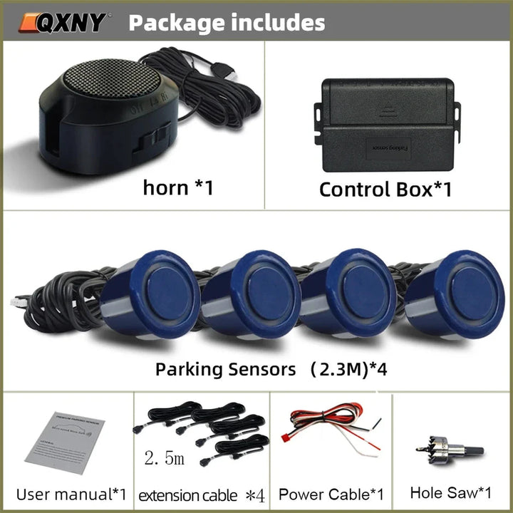 Universal Front Parking Radar System with Smart Buzzer Alarm - Carmodza.com