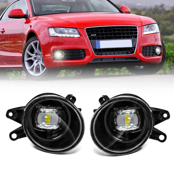 Audi A4 B6 LED Fog Lights with Angel Eyes (2001-2005) - Carmodza.com