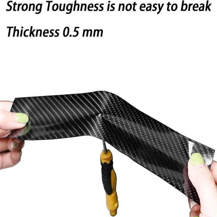 Carbon Fiber Door Sill Protector | Anti-Scratch Guard Tape - Carmodza.com