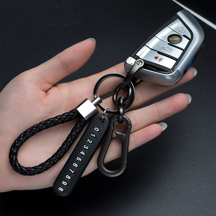 Car Keychain with Phone Number | Anti-Lost Keyring Holder - Carmodza.com