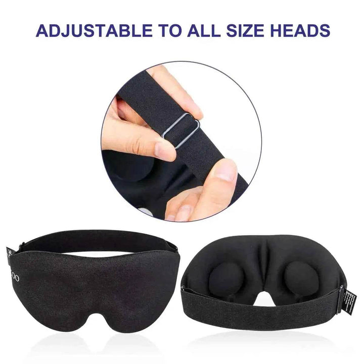 3D Contoured Sleep Eye Mask – Light Blocking Night Blindfold - Carmodza.com
