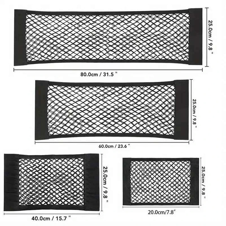 Car Trunk Mesh Organizer Net | Double-Layer Vehicle Storage Bag - Carmodza.com