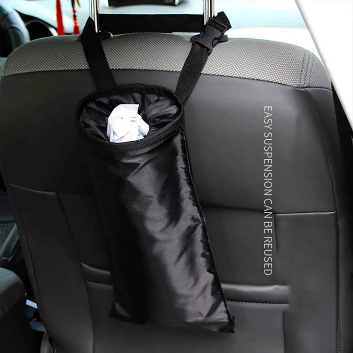 Car Trash Holder Bag Back Seat – Portable Hanging Bin - Carmodza.com