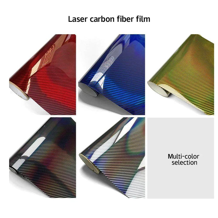 Holographic Carbon Fiber Vinyl Wrap | Glossy Car Sticker Film - Carmodza.com