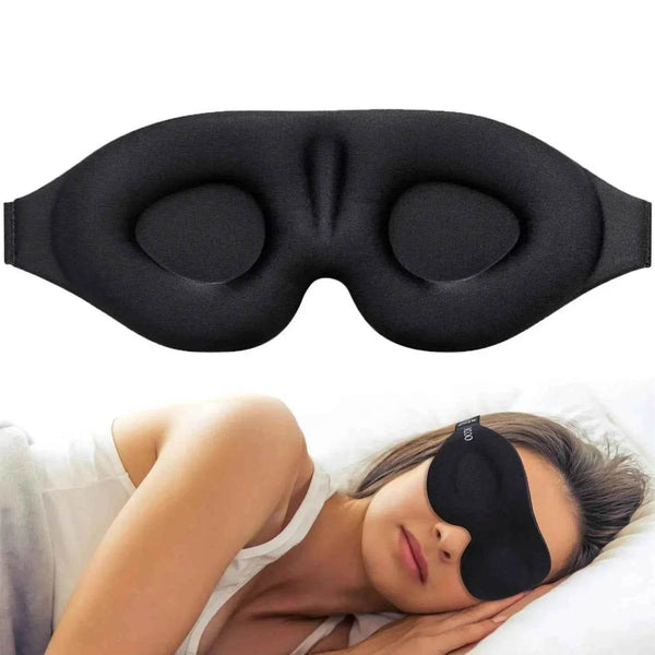 3D Contoured Sleep Eye Mask – Light Blocking Night Blindfold - Carmodza.com