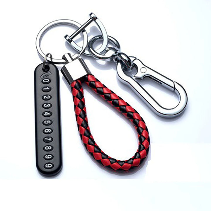 Car Keychain with Phone Number | Anti-Lost Keyring Holder - Carmodza.com