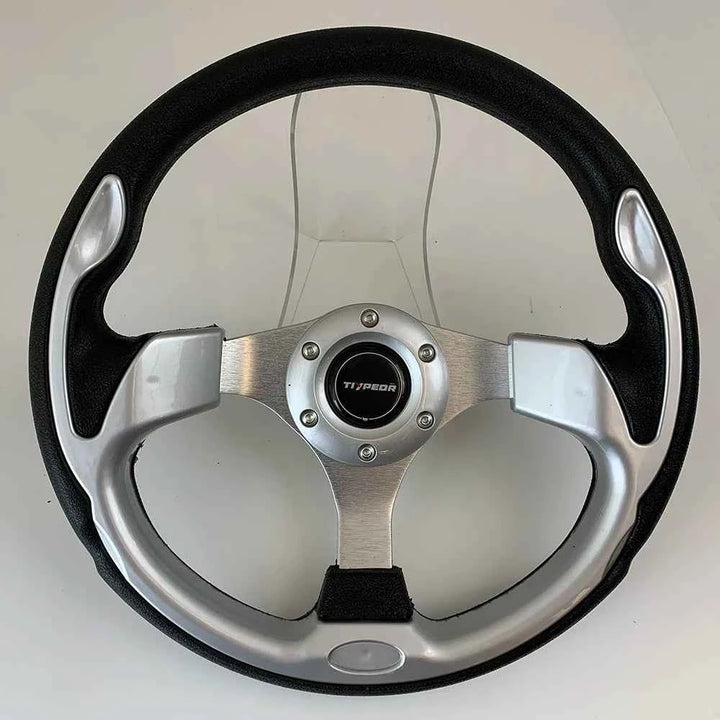Universal Racing Steering Wheel 13-Inch Sport PU Leather Grip - Carmodza.com