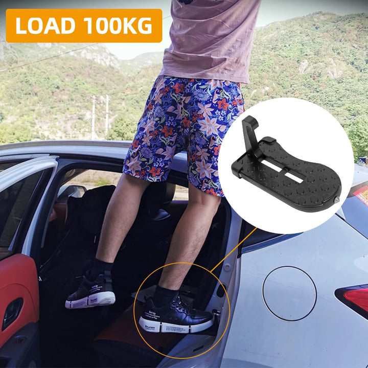 Foldable Car Roof Access Step | Universal Door Latch Hook Pedal - Carmodza.com